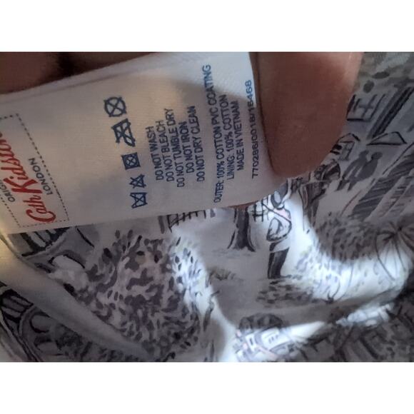 Cath Kidston London Landmark PVC Cotton Backpack Tote Bag Big Ben Print Travel - Picture 13 of 16